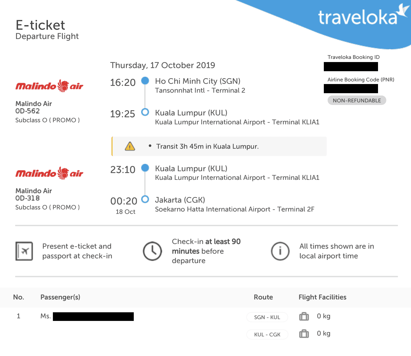 transit di Bandara Tan Son Nhat