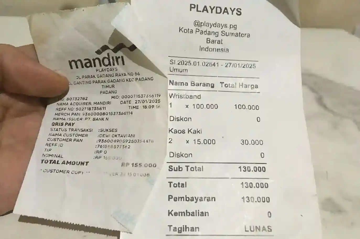 tiket masuk playdays padang